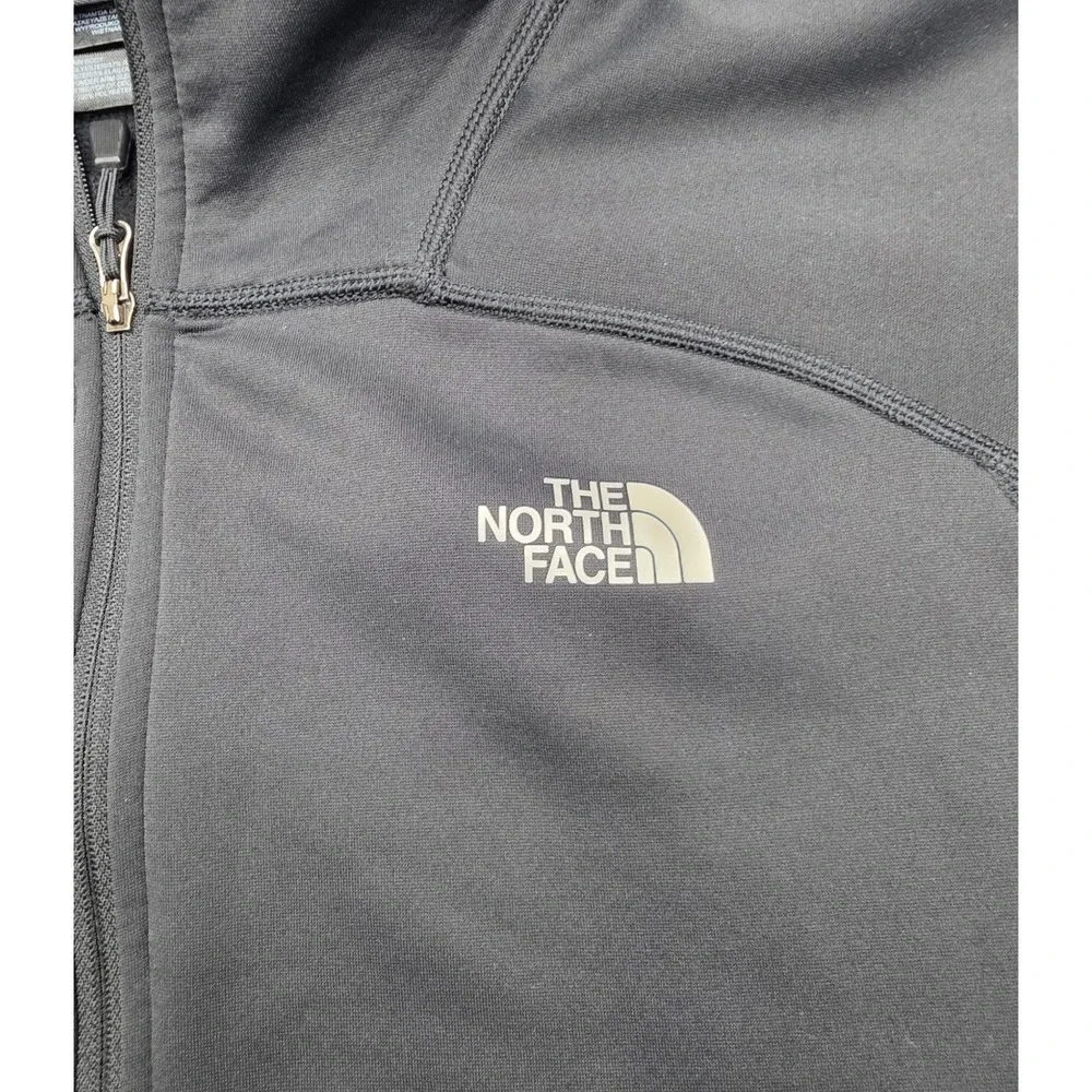 The North Face FlashDry Full Zip Jacket Mens XL Black Mock Neck Fleece Lined